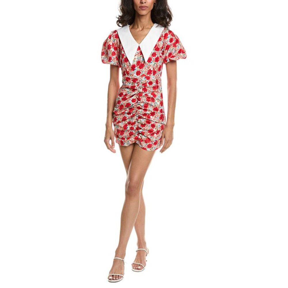 To My Lovers Womens  Floral Print Mini Dress, Orange